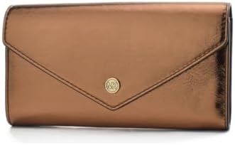 Michael Kors Jet Set Travel Patent Envolope Wallet (Mocha) Michael Kors