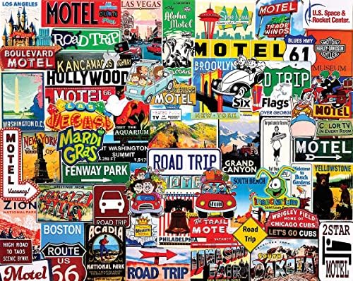 White Mountain Puzzles - Road Trip - 1000 Piece Jigsaw Puzzle for Adults - Fun Family Activity - 24"x30" White Mountain