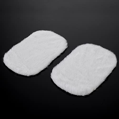 Cobee 2Pcs Miniature Carpets, 1:12 Dollhouse Wool Rug Dolls House White Furry Rugs Mini Furniture Dollhouse Accessories Play Set cobee