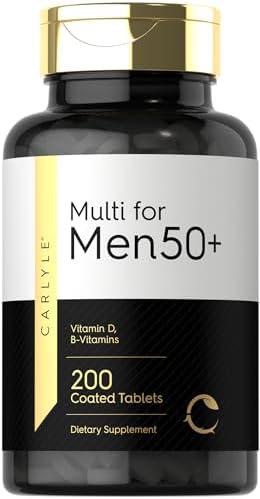 Carlyle Multivitamin for Men Over 50 Plus | 200 Count | with B Vitamins, Vitamin D, Magnesium & Zinc | Gluten Free Supplement Carlyle