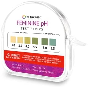 NutraBlast Feminine pH Test Strips 3.0-5.5 | Monitor Intimate Health | Easy to Use & Accurate Women’s Acidity & Alkalinity Balance pH Level Tester Kit (100 Tests Roll) NutraBlast