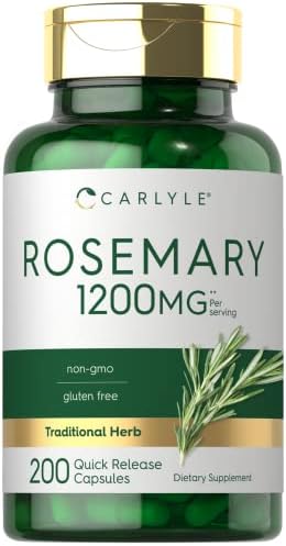 Carlyle Rosemary Capsules | 1200mg | 200 Count | Non-GMO & Gluten Free Extract Carlyle