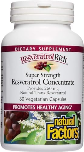 ResveratrolRich by Natural Factors, Super Strength Resveratrol Concentrate, Promotes Healthy Aging, 60 capsules (60 servings) Natural Factors