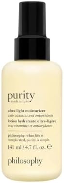 philosophy purity made simple pore face moisturizer - with vitamins C & E, green tea, meadowfoam seed oil & chia seed oil - ultra-light nourishing formula delivers 24-hour hydration philosophy