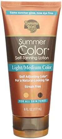 Banana Boat, Summer Color Self-Tanning Lotion, Light/Medium Color, for all Skin Tones, 6 oz Tube Banana Boat