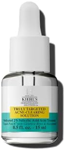 Kiehl's Truly Targeted Acne-Clearing Pimple Patch with 2% Salicylic Acid, Invisible Liquid Spot Treatment, 4% Niacinamide Fades Post-Acne Marks, 0.2% Licorice Root Soothes Redness - 0.5 fl oz Kiehl's