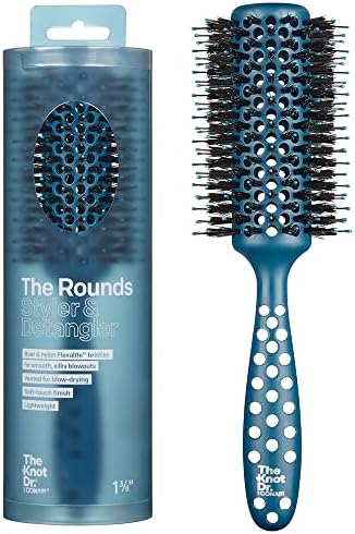 The Knot Dr. hair brush by Conair - hair brush blow dryer - Ideal for all hair types - round brush for blow out - Vented round hairbrush Conair