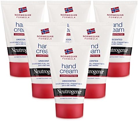 Neutrogena Concentrated Hand Cream, Unscented, Norwegian Formula,Travel Size (1.69 Ounce, Pack of 6) Neutrogena