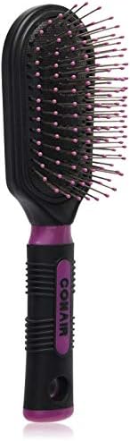 Conair Salon Results Travel Hairbrush, Hairbrush for Men and Women, Hairbrush for Everyday Brushing with Nylon Bristles, Color May Vary, 1 Count Conair