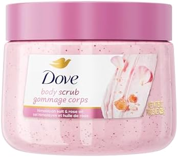 Dove Himalayan & Rose Body Scrub Exfoliates and Deeply Nourishes for Smooth, Radiant Skin 15oz Dove