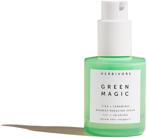 HERBIVORE Green Magic Cica + Ceramides – Fast-acting Redness-Reducing Serum for Sensitive Skin, Plant-based, Vegan, Cruelty-free, 30mL / 1 oz Herbivore