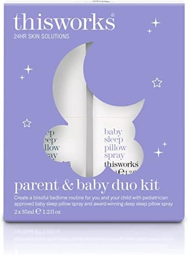 THISWORKS Parent and Baby Sleep Duo Pillow Spray Gift Set, A Blissful Nighttime for You and Your Child, 1 Set Thisworks