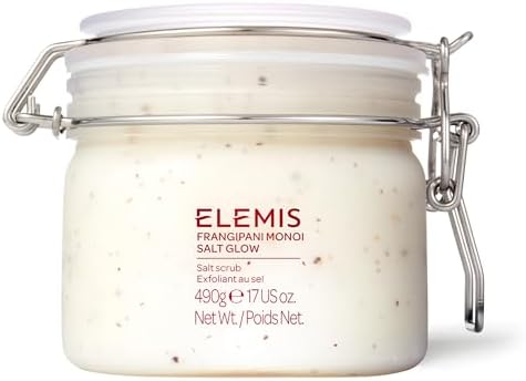 ELEMIS Frangipani Monoi Salt Glow | Luxurious Tropical Salt Scrub Helps to Lock in Moisture and Exfoliates, Smoothes, and Softens the Skin | 490g Elemis