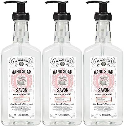 J.R. Watkins Liquid Hand Soap, Grapefruit, 11 Fl Oz (Pack of 3) J.R. Watkins