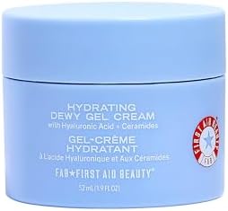 First Aid Beauty - Hydrating Dewy Gel Cream, Lightweight Oil-Free Facial Moisturizer with Hyaluronic Acid and Ceramides, Helps Reduce Excess Oil Build Up & Improve Skins Hydration, 1.7 oz First Aid Beauty