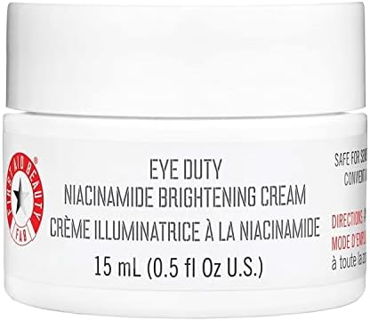 First Aid Beauty Eye Duty Niacinamide Brightening Cream, Illuminating Eye Cream for Dark Circles and Puffiness, 0.5 oz. First Aid Beauty