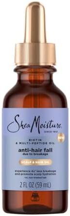 SheaMoisture Scalp & Hair Oil Anti-Hair Fall for Healthy Looking Hair and Moisturized Scalp, with Biotin & Multi-Peptide ScalpBoost Technology, 2 oz SheaMoisture