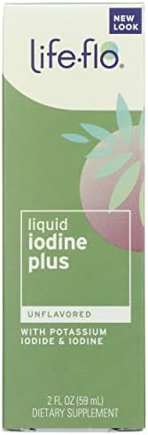 Life Flo Unflavored Liquid Iodine Plus with Iodine and Potassium Iodide, Organic, 2 Ounce (Pack of 1) Life-flo