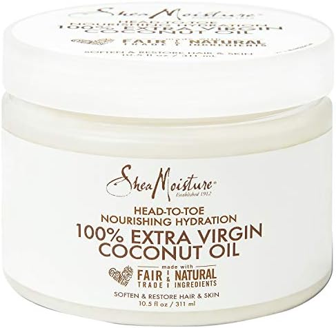 Sheamoisture Head-to-Toe Nourishing Hydration for Dry Skin 100% Virgin Coconut Oil Paraben Free Skin Care 10.5 oz SheaMoisture