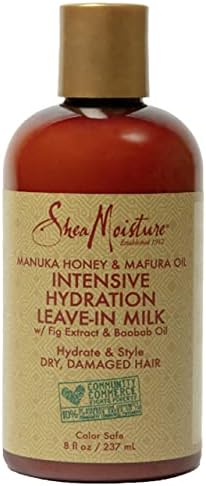 SheaMoisture Hydration Hair Milk Manuka Honey and Mafura Oil for Dry Hair to Hydrate and Style Hair 8 oz SheaMoisture