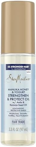 SheaMoisture Strengthen & Protect Oil Manuka Honey & Yogurt for A Lightweight, Protective Shield, 3.3 oz SheaMoisture