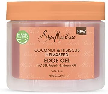 SheaMoisture Flaxseed Edge Control Gel Hair Products for Curly Hair Coconut and Hibiscus Paraben-Free Hair 3.5 oz SheaMoisture