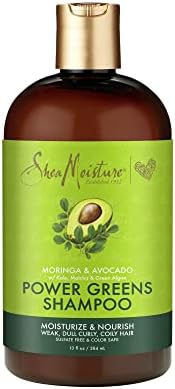 SHEA MOISTURE Moringa Avocado Power Greens Shampoo, 13 FZ SheaMoisture