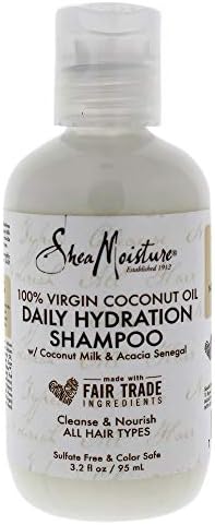 Shea Moisture 100 Percent Virgin Coconut Oil Daily Hydration Shampoo for Unisex, 3.2 Ounce SheaMoisture