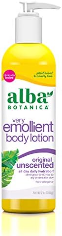 Alba Botanica Very Emollient Unscented Original Body Lotion, 12 oz. Alba Botanica