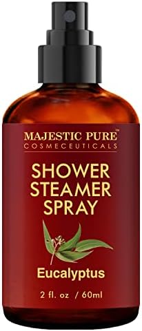 Majestic Pure Eucalyptus Shower Steamer Spray - Aromatherapy Shower Spray - 100% Pure Eucalyptus Essential Oil - Eucalyptus Shower Spray Aromatherapy Mist - Spa with Room Spray Aromatherapy - 2fl oz Majestic Pure