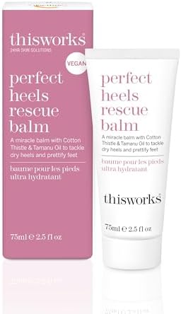 This Works Perfect Heels Rescue Balm: A Natural Vegan Formula to Nourish, Repair and Moisturise with Cotton Thistle, Lemon and Lavender Essential Oils, Silicone Free, 75ml Thisworks