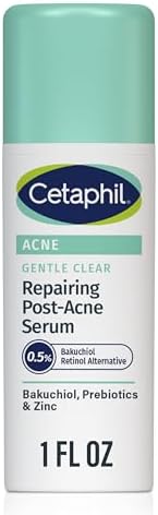 CETAPHIL Gentle Clear Repairing Post-Acne Serum, Retinol Alternative, Oil Free Serum for Sensitive Skin, 1 Fl Oz, Bakuchiol, Improves Skin Tone & Post-acne Marks, Dermatologist Recommended Brand Cetaphil