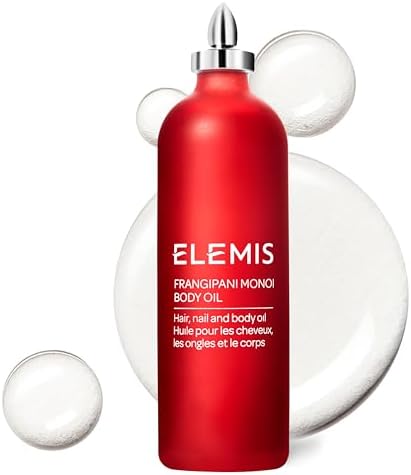 ELEMIS Frangipani Monoi Body Oil, 100ml – Luxurious, Ultra-Hydrating Body Oil, Deeply Nourish Condition & Soften Hair, Skin & Nails, Hydrating Face Oil for Dry Skin Elemis