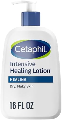 Cetaphil Intensive Healing Lotion with Ceramides 16 Oz For Dry, Rough, Flaky Sensitive Skin 24-Hour Hydration Fragrance, Paraben & Gluten Free Cetaphil