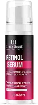 Botanic Hearth 0.5% Hyaluronic Acid Serum for Face with 2% Niacinamide, Witch Hazel & Green Tea Extracts | Hydrating & Moisturizing | Helps Reduce Wrinkles & Fine Lines | All Skin Types | 1fl oz Botanic Hearth