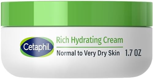 CETAPHIL Rich Hydrating Night Cream For Face, With Hyaluronic Acid, 1.7 oz, Moisturizing Cream For Dry To Very Dry Skin, No Added Fragrance, (Packaging May Vary) Cetaphil