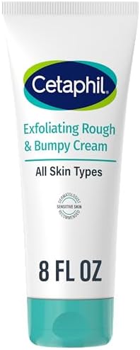 CETAPHIL Exfoliating Rough & Bumpy Cream, Lightweight Cream for All Skin Types, 8 oz Tube, 20% Urea, Gently Exfoliates, Refines Skin Texture, Dermatologist Recommended Brand Cetaphil