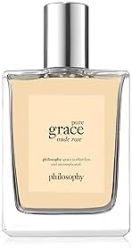 philosophy pure grace nude rose eau de toilette - warm & ethereal women's perfume - with notes of blush rose, dewy greens & musk - long lasting fragrance philosophy