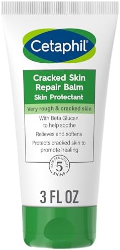 Cetaphil Cracked Skin Repair Balm, 3 oz, For Very Rough & Cracked, Sensitive Skin, Protects, Soothes & Restores Deeper Cracks, Hypoallergenic, Fragrance Free, (Packaging May Vary) Cetaphil