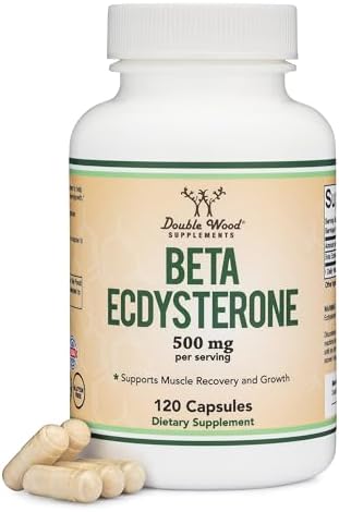 Beta Ecdysterone Supplement - 500mg Per Serving (120 Capsules, 60 Servings) Powerful Plant Anabolic to Support Men's Health (Non-GMO and Gluten Free) by Double Wood Double Wood Supplements