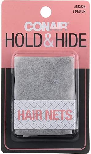 Conair 55332 3 Piece Brown Hair Net, 0.3 Ounce Conair