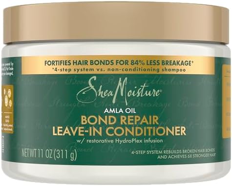 SheaMoisture Bond Repair Leave-In Conditioner Amla Oil to Strengthen and Repair Curls with Restorative HydroPlex Infusion 11 oz SheaMoisture