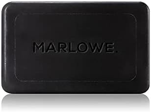 MARLOWE. No. 106 Charcoal Soap 7 oz, Body Bar Soap for Men, Cleansing, Purifying & Hydrating with Natural Extracts, Shea Butter, Olive Oil & Green Tea Extracts, Fresh Woodsy Scent Marlowe.