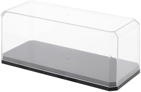 Pioneer Plastics 143C-BB Clear Plastic Display Case with Black Base for 1:43 Scale Cars, 6.125" W x 2.625" D x 2.25" H Pioneer Plastics