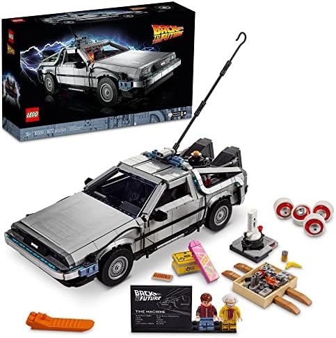 LEGO Icons Back to The Future Time Machine 10300, Model Car Building Kit Based on The Delorean from The Iconic Movie, Perfect Build for Teens and Adults Who Love to Create Lego