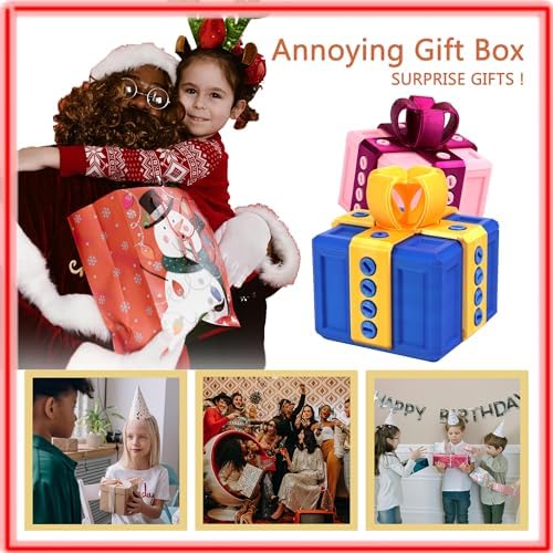 3.14In Annoying Gift box with Screws Prank Gift Box Annoying Present Box Christmas Novelty Desktop Gift Box Ornaments, Novelty Prank Gift Tino hiahia