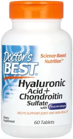 Doctor's Best Hyaluronic Acid with Chondroitin Sulfate, featuring BioCell Collagen, Non-GMO, Gluten Free, Soy Free, Joint Support Doctor's Best