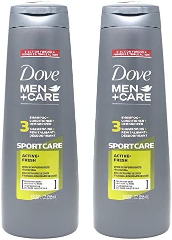 Dove Men+Care 2-in-1 Shampoo and Conditioner, Sportcare Active Fresh, 12 oz (Pack of 2)2 Dove