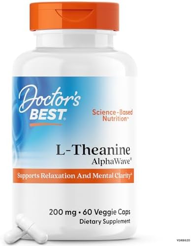 Doctor's Best L-Theanine AlphaWave, Helps Support Relaxation and Mental Clarity, 60 Veggie Capsules Doctor's Best