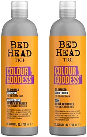 Bed Head by TIGI Moisturizing Shampoo and Conditioner Set for Colored Hair, Colour Goddess Hair Care with Sweet Almond & Coconut Oils, 25.36 fl oz, 2 Pack Tigi